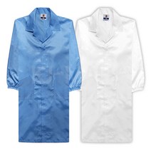 KJ 방진복 가운 제전복 무진복 제전방진복 클린복 크린룸 반도체 정전기방지 작업복, 스카이블루-2XL(105), 1개