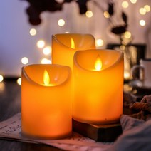 흔들리는 LED 캔들 촛불 감성 무드등 건전지용, 10cm