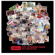 투바투 TXT 수빈 연준 범규 휴닝카이 태현 멤버 포토 DIY 노트북 캐리어 방수 인스 스티커 굿즈 100pc