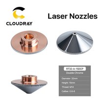 용접 노즐 팁 Cloudray raytools dia.32mm h15 구경 0.8-6.0 섬유 레이저 절단 cnc 기계 용 단일이중 레이어 레이저, 단일 크롬 레이어, 2.0mm