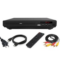휴대용 dvd 플레이어OOTDTY DVD 플레이어 업 스케일링 1080p H DMI USB 직접 녹음 및 재생 돌비 디지털 원, 01 US