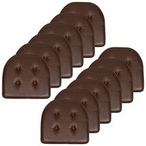 Sweet Home Collection 의자 쿠션 메모리 폼 패드 터프트 처리된 시트 커버 미끄럼을 방지하는 고무 뒷면 U자형 43.2 x 40.6cm(17 x 16인치)
