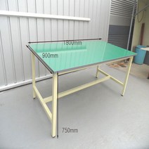 작업테이블 고정형탁자 사무용테이블 검수대 작업대 다이 제작, 진회색. 망비 .청그린