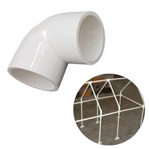 파이프 커넥터 90도 PVC 연결 연장 무용접 자재 소켓 마개 부속 하우스 텐트 물놀이 용품 DIY 가구 만들기, C_32mm화이트