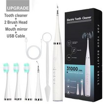 구강 세정기 치실 물 전기 치석 제거기 치과 청소 장치 치아 클리너 미백 세척기 제거 스케일러 녹색, 01 WHITE