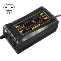 오토바이 배터리 충전기 12v 10a 납산 eu 플러그 스마트 고속 충전 lcd 전원, 어두운 회색