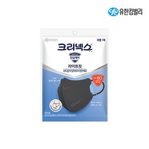크리넥스 안심케어 라이트핏 입체형 황사마스크 KF80 대형 마스크 블랙 BLACK 50매