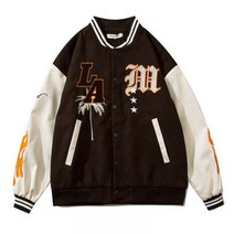 남성 자켓 힙합 모피 꿀벌 편지 자수 야구 재킷 streewear 하라주쿠 캐주얼 느슨한 폭격기 대표팀 재킷 남여 패션