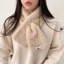 블루씨티 양털 포그니 베어 뽀글이 퍼 머플러 목도리