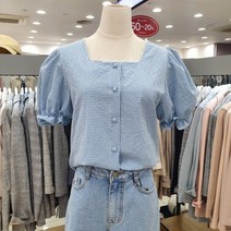 에이비에프지 소매볼륨 잔체크 블라우스 ASV2HB62F