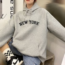 주디앤 여성 뉴욕 기모 후드티