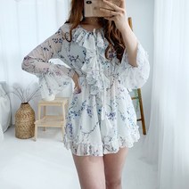 리피니피 쟈스핀 프릴 쉬폰 원피스 점프수트