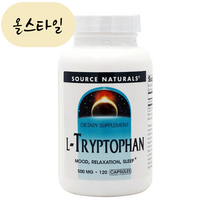 Source Naturals L-Tryptophan with Coenzyme B6 소스내추럴스 엘 트립토판 세로토닌 500mg 120정, 1개