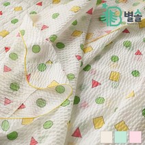 여름 냉감 시어커서 소재 짱구 원형 패턴 이불 단품 SS, 핑크