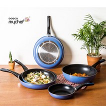 [UNIQ] 도 루 코 마 이 쉐 프 퓨 어 라 이 트 애 쉬 블 루 I H 인 덕 션 프 라 이 팬, 후라이팬28cm