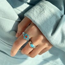 벨라도이 BELLA.DOI 스몰 플라워 큐빅 오픈링 반지 (24k 골드도금) (8719171)