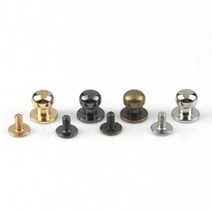 가죽공예 둥근머리 나사 리벳 모음 가방만들기 소품, 실버8x9mmGS0300108J