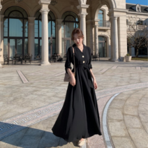 더블버튼원피스 트렌치원피스 키큰녀원피스 M-4XL