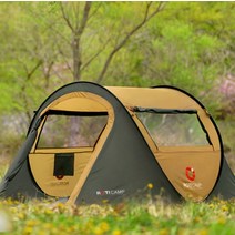 로티 캠프 네이처 팝업 원터치 텐트 2인용, 팝업텐트2인/올리브카키