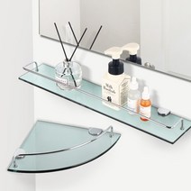 LHS 화장실거치대 욕실코너장 유리정리대 벽선반 젠다이수납 정리, LHS 코너선반