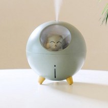 우주고양이 루루 미니가습기 무드등 공부방 책상 가습기, RURU-01(그린)