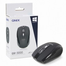 PGM1*^몰Qnix 무선 마우스 QM-3000 블랙 업무용 심플 편리한 휴대용 컴퓨터 슬림 오피스 노트북 편한^*1췤pgm, a^^*옵션없슴, a^^*옵션없슴