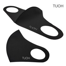 TUOH 국산 연예인 패션 블랙 마스크 숨쉬기편한 3d 입체 천마스크, 1개