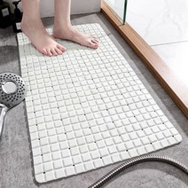 레디박스 욕실필수 미끄럼방지 큐브 고급 발매트 대형, 화이트