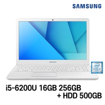 삼성전자 중고노트북 삼성노트북 NT501R5A 인텔 i5-6200U 윈도우11설치 화이트 노트북, NT501R5A_W, WIN11 Pro, 16GB, 256GB, 코어i5 6200U, 화이트 + HDD 500GB