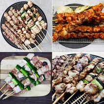 고은푸드 수제 모듬 닭꼬치 4가지맛 순살롱꼬치150g 5개 파닭120g 5개 닭염통50g 10개, 순살 롱꼬치150g×5개, 바베큐맛