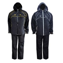 네오 바다 고어텍스 바람막이낚시복 우의 낚시복 세트 레인슈트, 화이트라인, XL