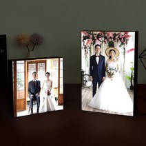 LED 포토 무드등 웨딩사진 취침등 테이블 스탠드 DF0150, UV인쇄_200x200mm