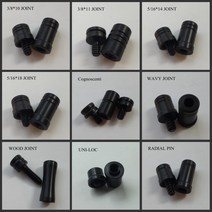 당구 큐 대 가방 개인 채 백 bag 당구 조인트 프로텍터 Uni loc 방사형 5/16x18 3/8x11 물결 (옵션) 캡 액, 08 Wood joint_01 2 Sets