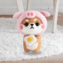 심쿵샵 감성취미 DIY 양모펠트 패키지, ( 설리키트-돼지시바 )