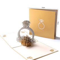 생일축하카드 팝업카드 메세지 세트3D 팝업 아내와 여자 친구 사랑 카드 발, 21 diamond ring