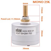 EIZZ 하이엔드 MONO 스테레오 볼륨 전위차계 LOG 스텝 감쇠기 시리얼 타입 10K 25K 50K 100K 250K 24 단계 6mm, [02] MONO-25K