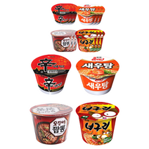 농심 큰사발라면 4종 (신라면 컵 114g+새우탕 컵 115g+오징어짬뽕 컵 115g+너구리 컵 111g) 각4개씩, 1세트