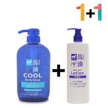 미끌거림없는 율무 스킨 쿨 바디워시 가드름 클렌징 쿨바디워시 파랑 1개 아하바하토너 1개