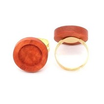 나무반지 돈잘버는 행운 돈들어오는 Aiovlo 10 개몫 조정 가능한 나무 카보 숑 반지 자료 12mm diy 빈 베젤 설정 보석 만들기에 결과