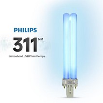 필립스 311NM 자외선 광선 요법 램프 PL-S 9W/01/2P 대역 311NM UVB 램프, 한개옵션0