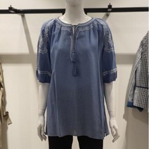 이랜드 [블루페페]블루페페 린넨 혼방 자수 블라우스 P212PSC702BL
