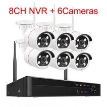 셉톱박스 빔프로젝터 영상기 송신기 리모콘 Techage-5mp 8CH 무선 감시 보안 시스템 AI 얼굴 감지 비디오 C, 03 8CH NVR and 6 Camera_02 1t