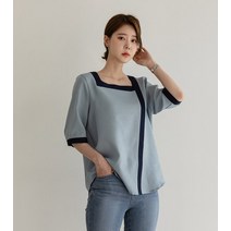 엘리시아 [66-120] 자체제작 에델 클래식 스퀘어 블라우스_썸머.ver 빅사이즈 여성의류