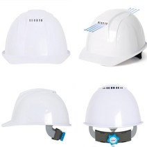 산업용 턱끈 자동풀림 장치 상부 통풍형 안전모 헬멧 세이브티헬멧 안전헬멧, 코브 안전모 통풍형-백색
