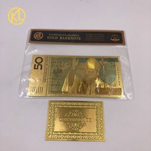 지폐모형 동전모형 모형동전지폐 50 pln zloty poland banknotegold plated banknote color 24k gold foil fake money 홈, 50pln