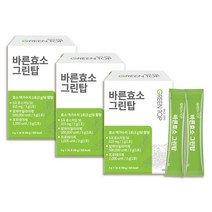 바른효소 그린탑 5곡 효소자임 알파아밀라아제 프로테아제 포함 30포 3박스, 속 편한 하루를 위한 효소 습관, 3개