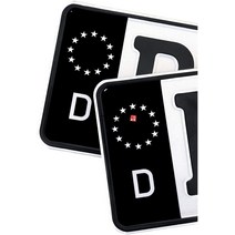 카라반 캠핑카 2 x number plate black sticker d e gb nl pl dk cz, s, 11x5cm