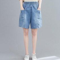 메이시스 여성용 포켓 5부 데님 반바지