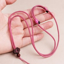 펜던트줄 심플 무드 핸드메이드 라탄 끈 피 단목 여의 상운 자물쇠 목걸이 밧줄과 나무 패 옥기 거치 4680342023