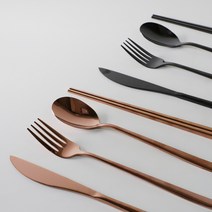세린델 스텐 커트러리 4종 2color, 블랙, 젓가락